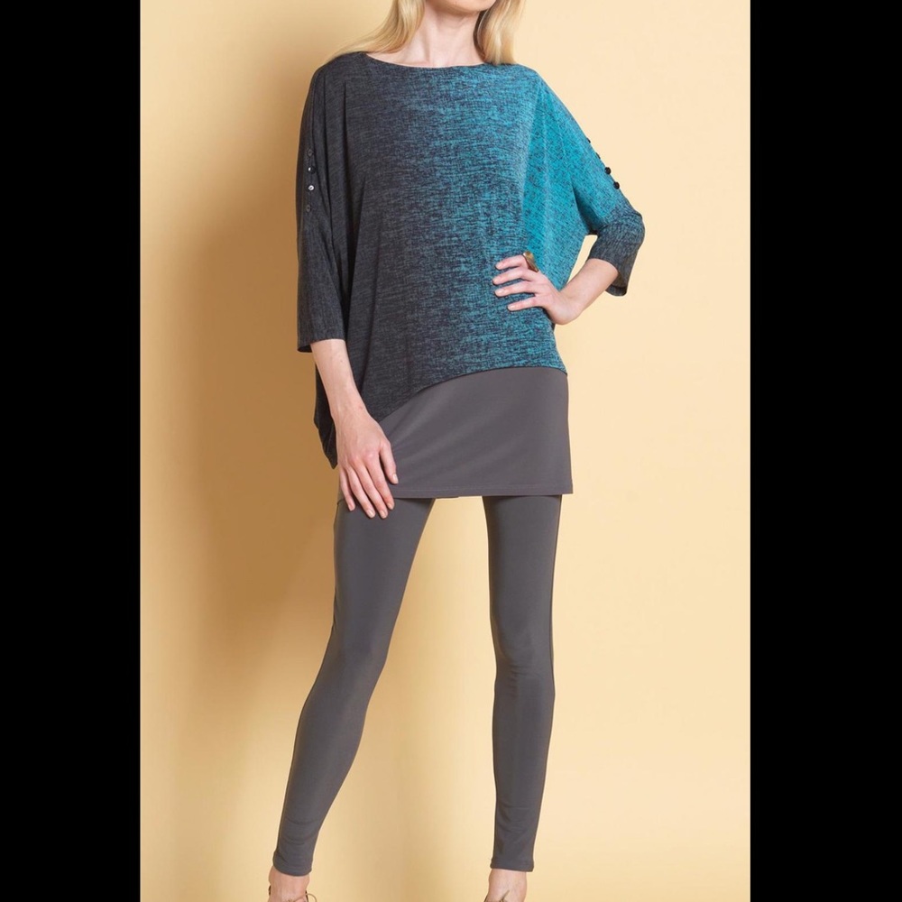Clara Sunwoo Ombre Print Top in Brown and Black